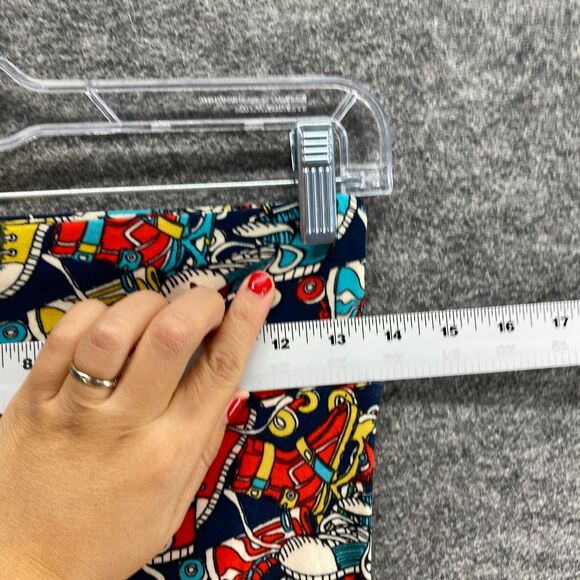 LulaRoe Leggings Women One Size Black Sneakers Print High Rise Pull On Capri - Picture 5 of 10